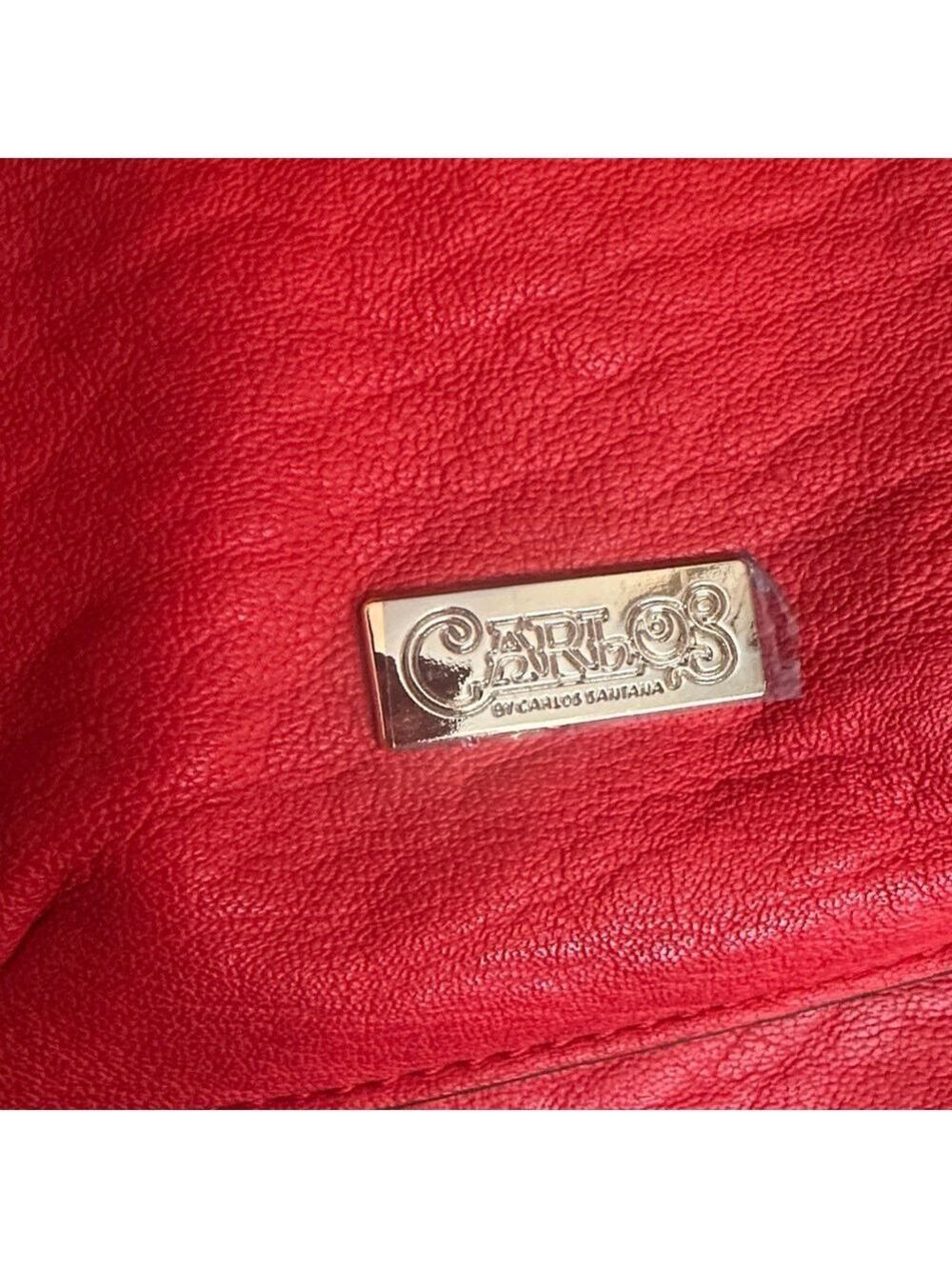 Carlos Santana Bold Red Crossbody Bag with Lion - Picture 10 of 17